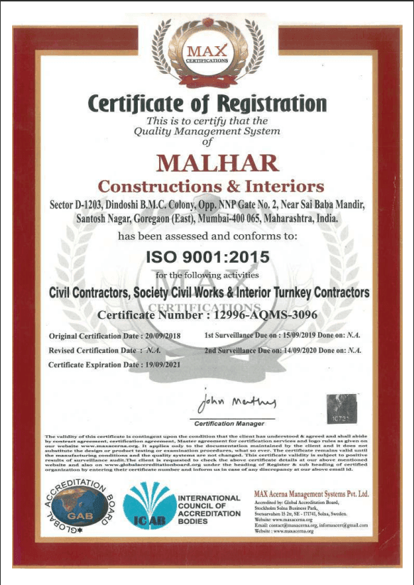 ISO 9001:2015 Certificate
